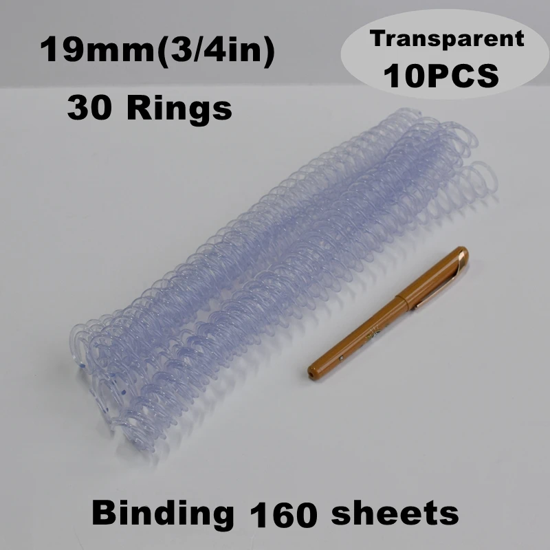 5/10PCS High Capacity Plastic Spiral Binding Coils, DIY Book Rings