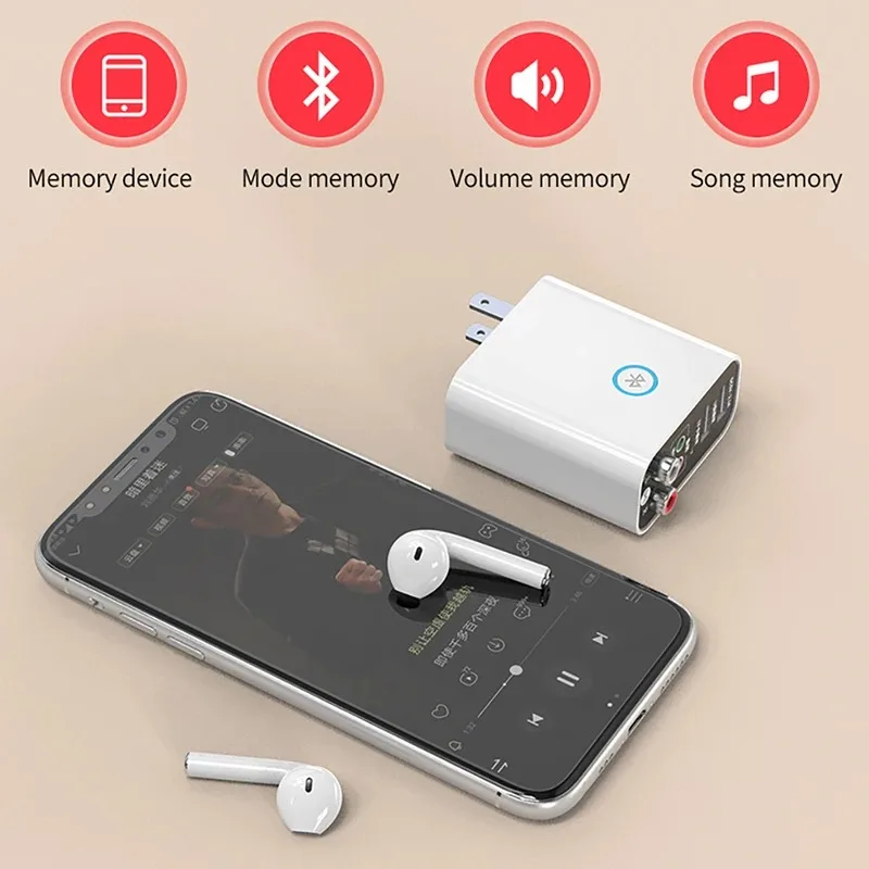 بلوتوث 5.3 استقبال الصوت الارسال ستيريو محول لاسلكي TF/U القرص تشغيل شحن USB سريع لسماعة الرأس التلفزيون IR APP التحكم