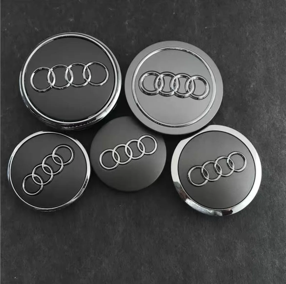 4 قطعة 60 مللي متر/61 مللي متر/68 مللي متر/69 مللي متر غطاء استبدال مركز عجلة السيارة ، مناسب لأودي Q2 Q3 Q5 Q6 Q7 Q8 A1 A2 A3 A4 A5 A6 A7 A8 TT