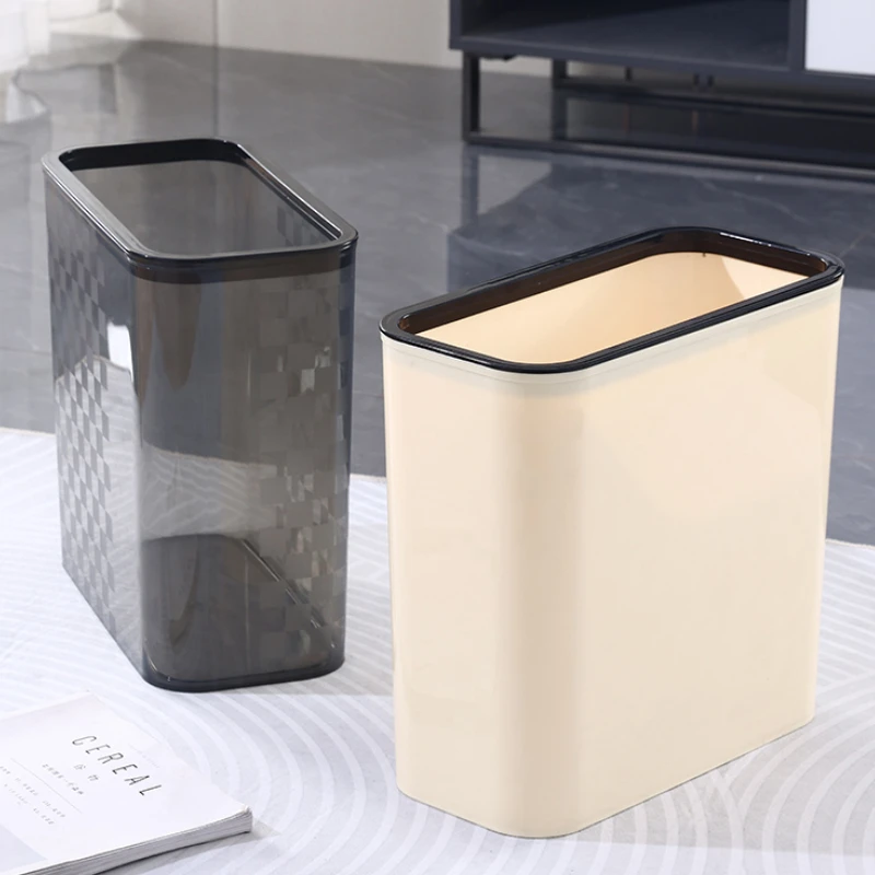 

Simple Nordic Plastic Trash Can Kitchen Cleaning Tools Simple Rectangular Large Waste Bin Living Room cubo basura Home Products