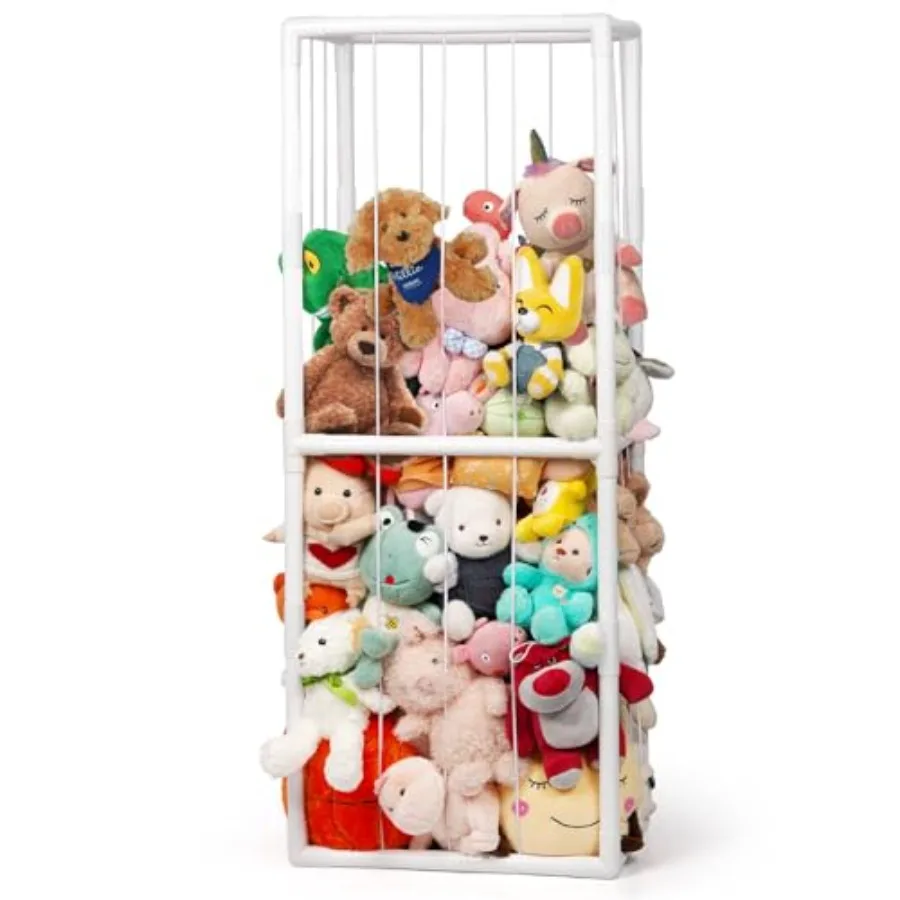 

Stuffed Animal Zoo Storage Stuffed Animal Holder PVC Plush Storage Organizer Shelf with Elastic Band for Nursery Play Room Bedr