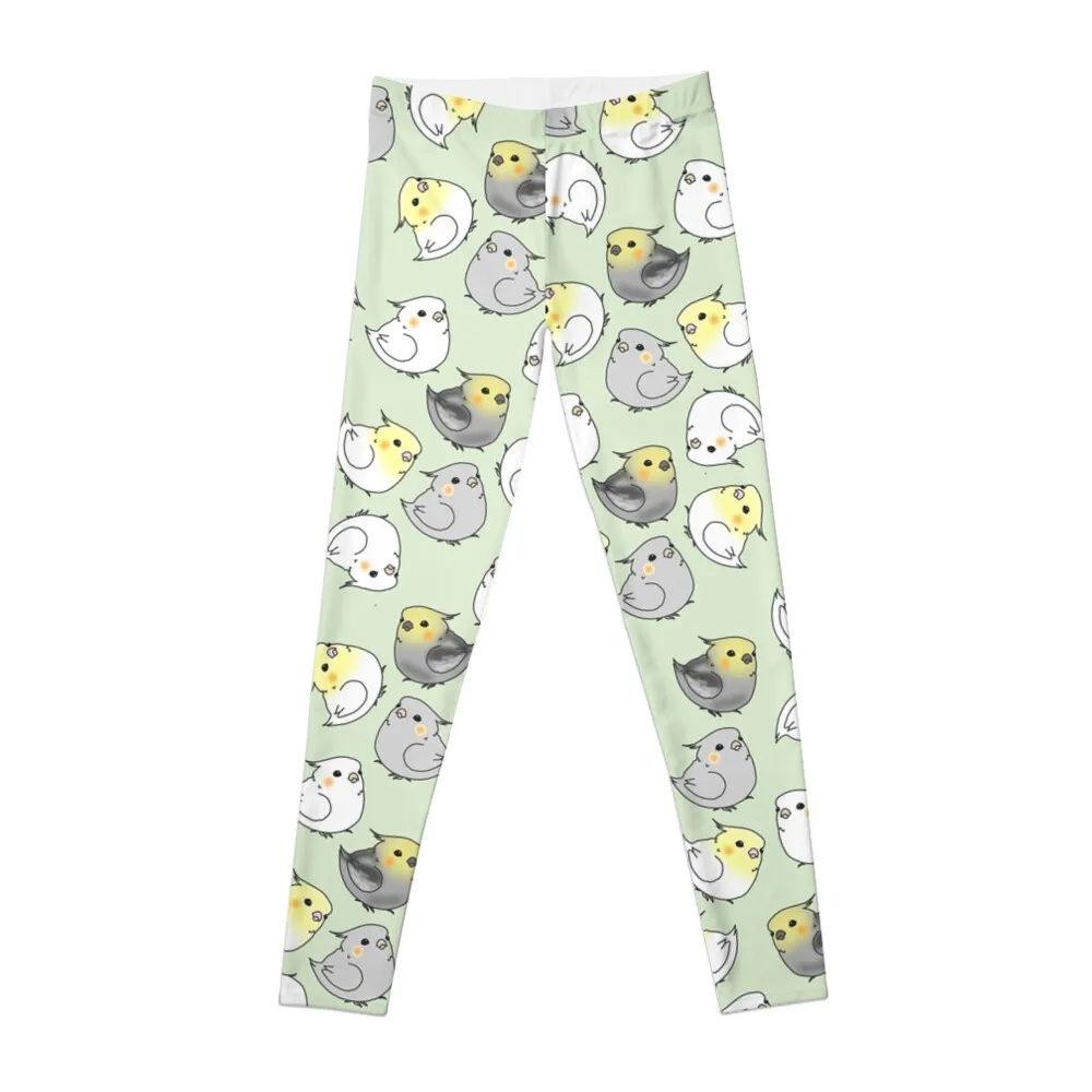 

Kawaii Cute Cockatiel Bird Pattern Leggings Women sportwear fitness set gym Womens Leggings