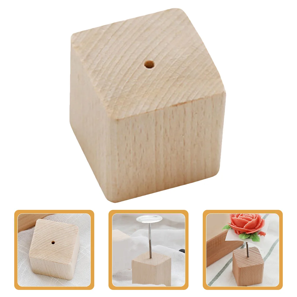 

2Pcs Wood Flower Nail Stand Baking Tools Cake Decorating Supplies Stable Base Home Professional Wooden Carving Nail Holder