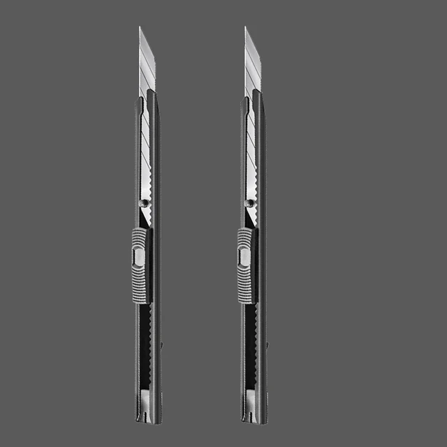 Deli Utility Messer Metall Tragbare Kleine Papier Cutter Selbst-Lock Design Feste Klinge Messer Schule Büro Tasche Messer Hand werkzeuge