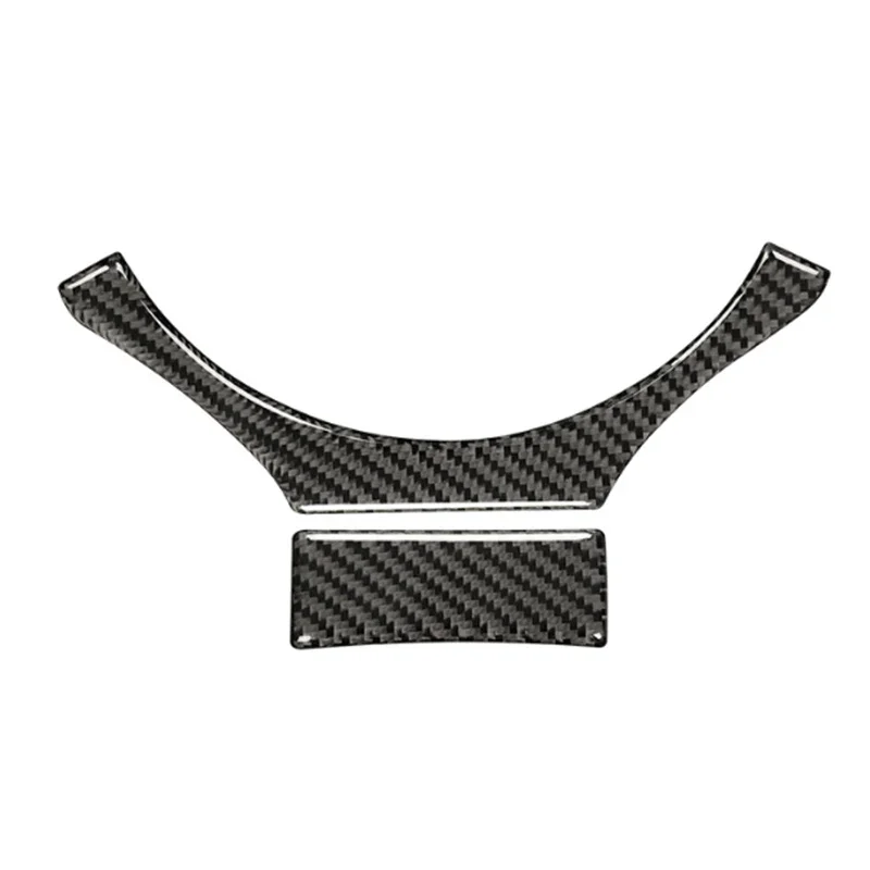 For LEXUS IS250 IS300 IS350 2014-2018 Car Steering Wheel Trim Cover 2Pcs Auto Styling Carbon Fiber Black Stickers Accessories