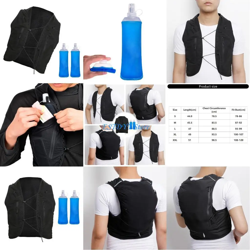 

G6DE Practical Running Vest Large Capacity Hydrations Vest Pack for Women and Man Outdoor Camping Hiking Climbing Supplies