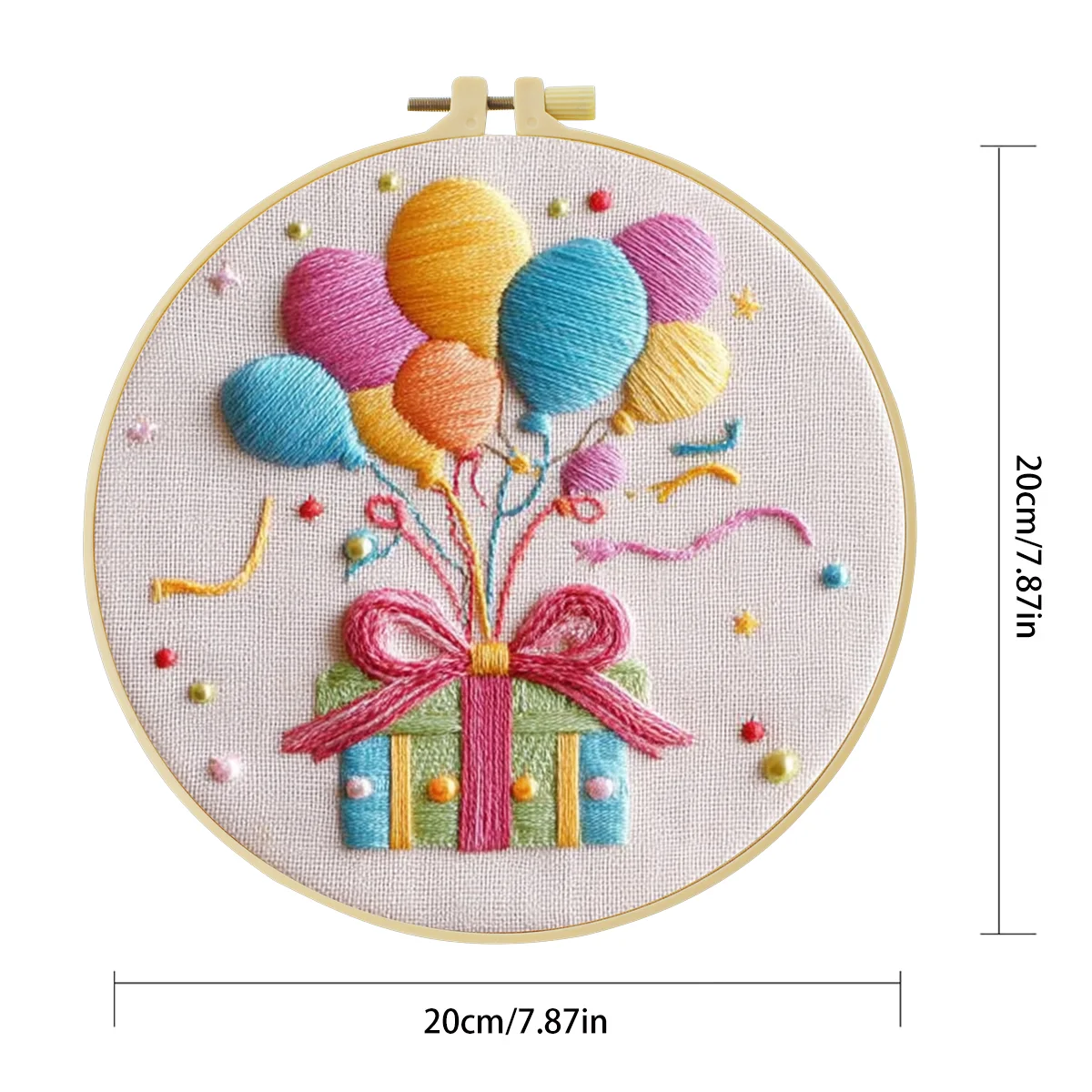 1 Stück 20X20CM/15X15CM 7,87/6,3 Zoll Stickerei-Starter-Kit DIY-Set Heimdekoration – Detail 5