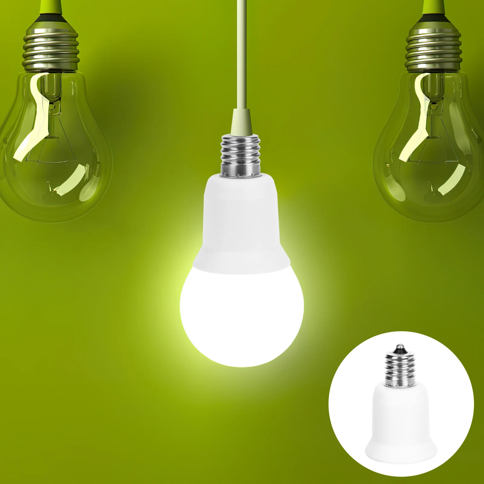 

5 шт. преобразователи патронов для лампочек E17 в E27 E26, адаптер для держателя лампы, простая установка, компактный размер для домашнего офиса, ресторана