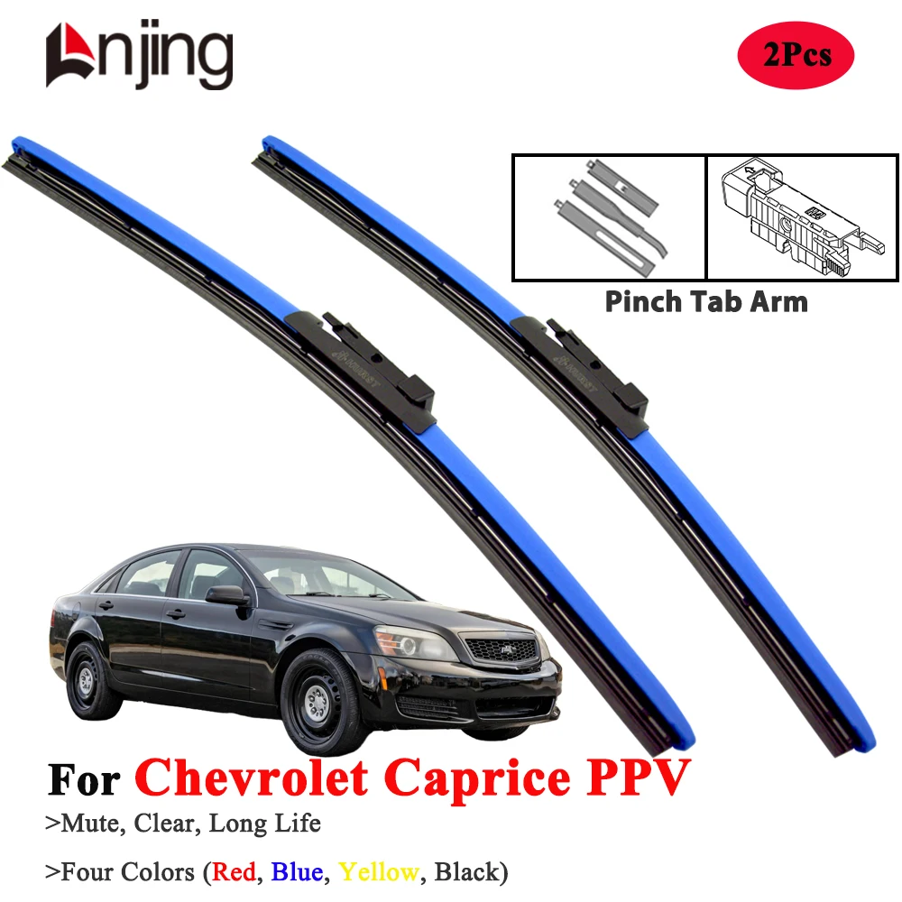 

LNJING Blue Wiper Blades For Chevrolet Caprice PPV 2011-2017