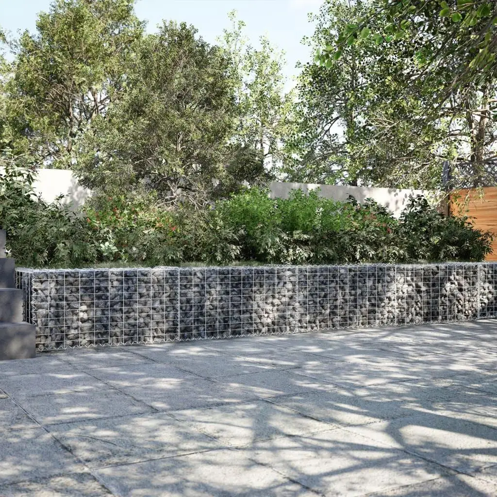 Gabion Basket with Cover 275.6x19.7x19.7 Galvanized Iron