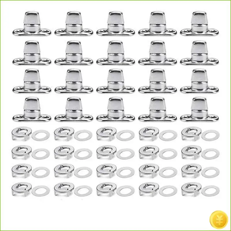 40 Sets Canvas Twist Lock Fasteners, Turn Button Fasteners, Eyelet And Stud For Canvas Marine Fastener Turn Buttons
