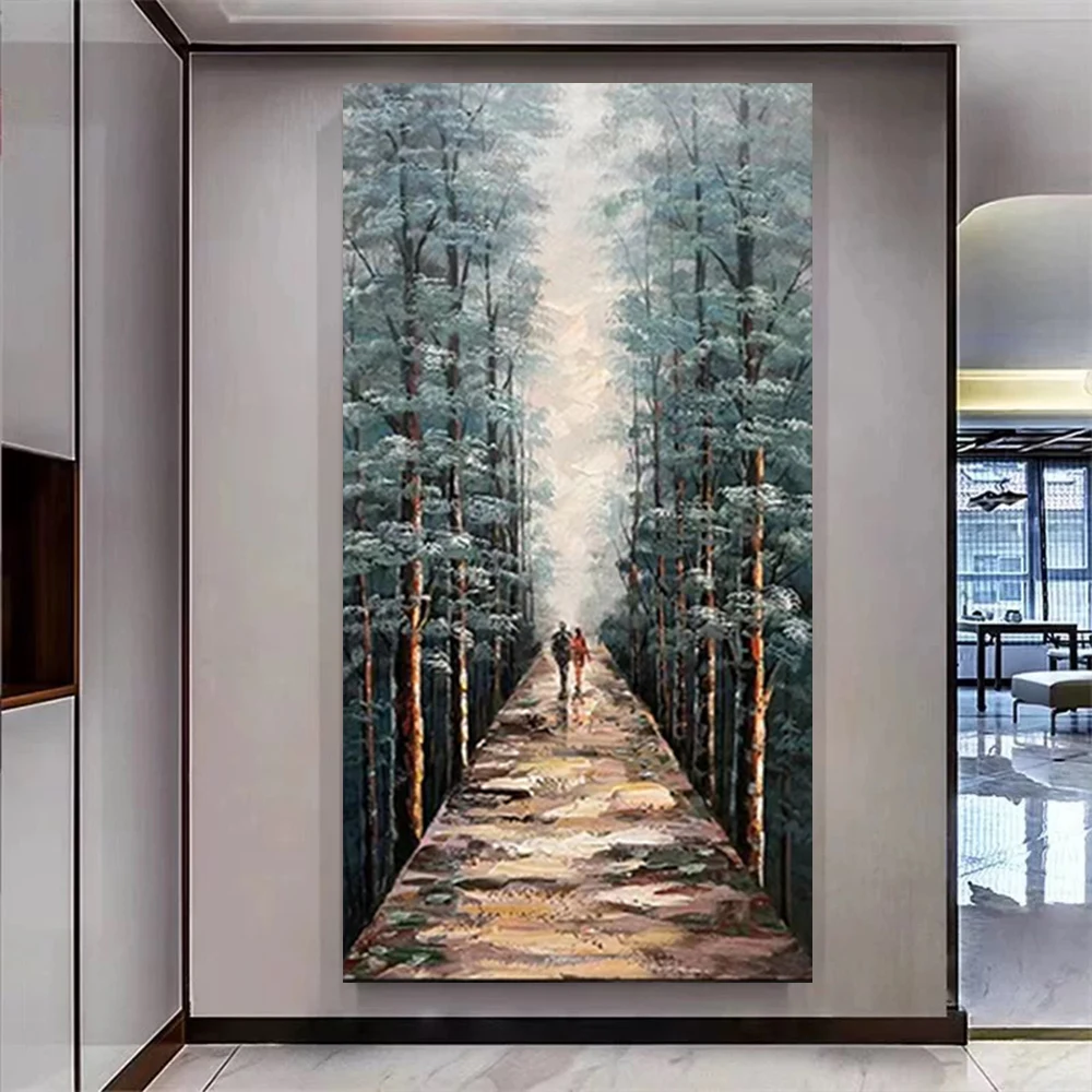 Abstract pedestrian Holding Umbrella Wall art 100%hand painted Oil Paintings Print On Canvas Art Modern wall Pictures Home Decor