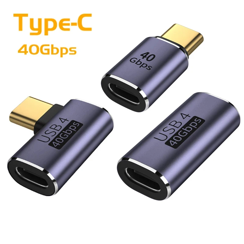 USB 4.0 محول USB C إلى USB C Thunderbolt 3/4 40Gbps OTG تمديد مهائي كابلات نوع C ذكر إلى أنثى محول لأجهزة الكمبيوتر المحمولة