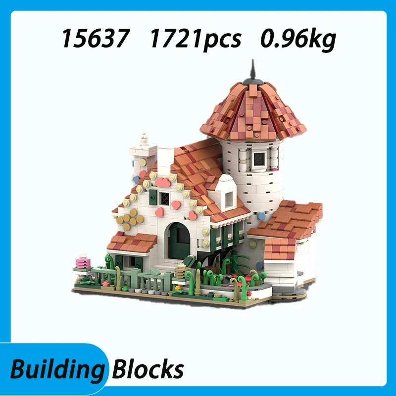 

H4Spot, сборка мелких частиц, строительные блоки MOC-105637, модель пряничного домика, модульный дом, сборка игрушек