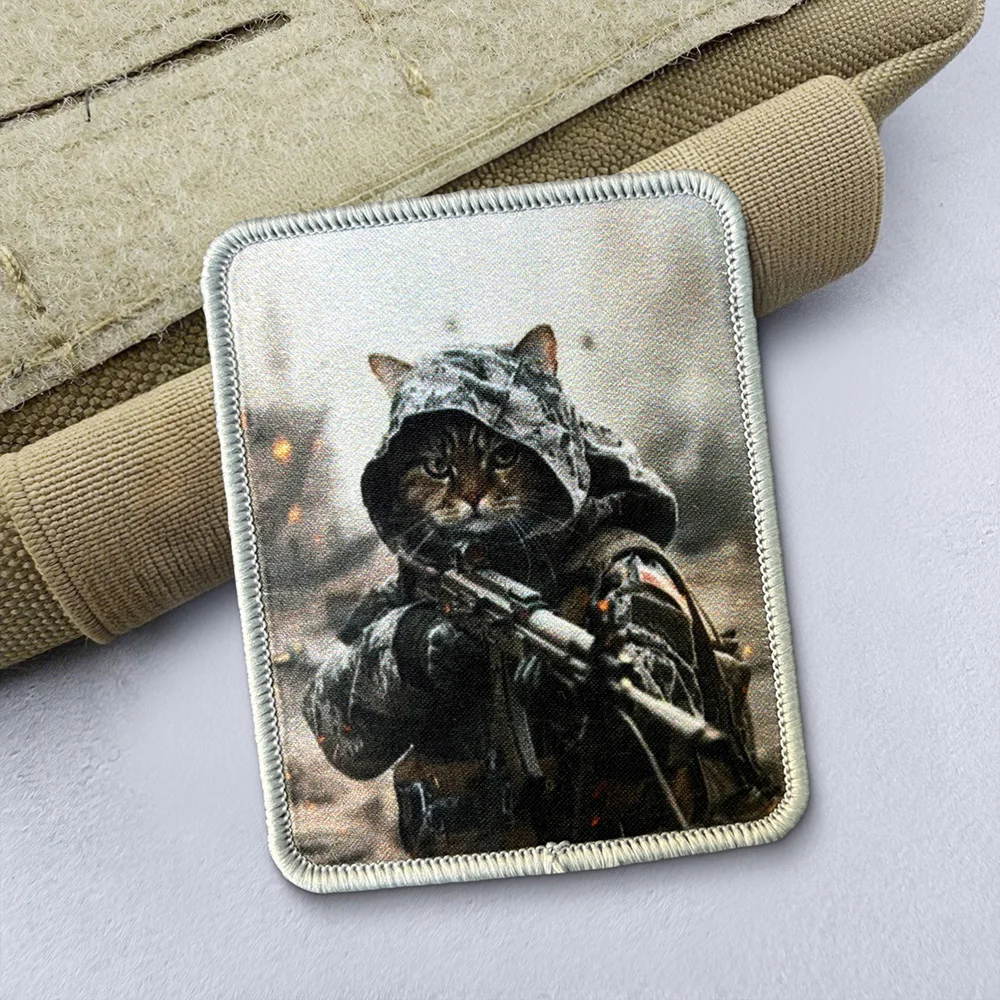 Parche táctico moral gato con gancho y bucle para chaleco y mochila - imagen 5