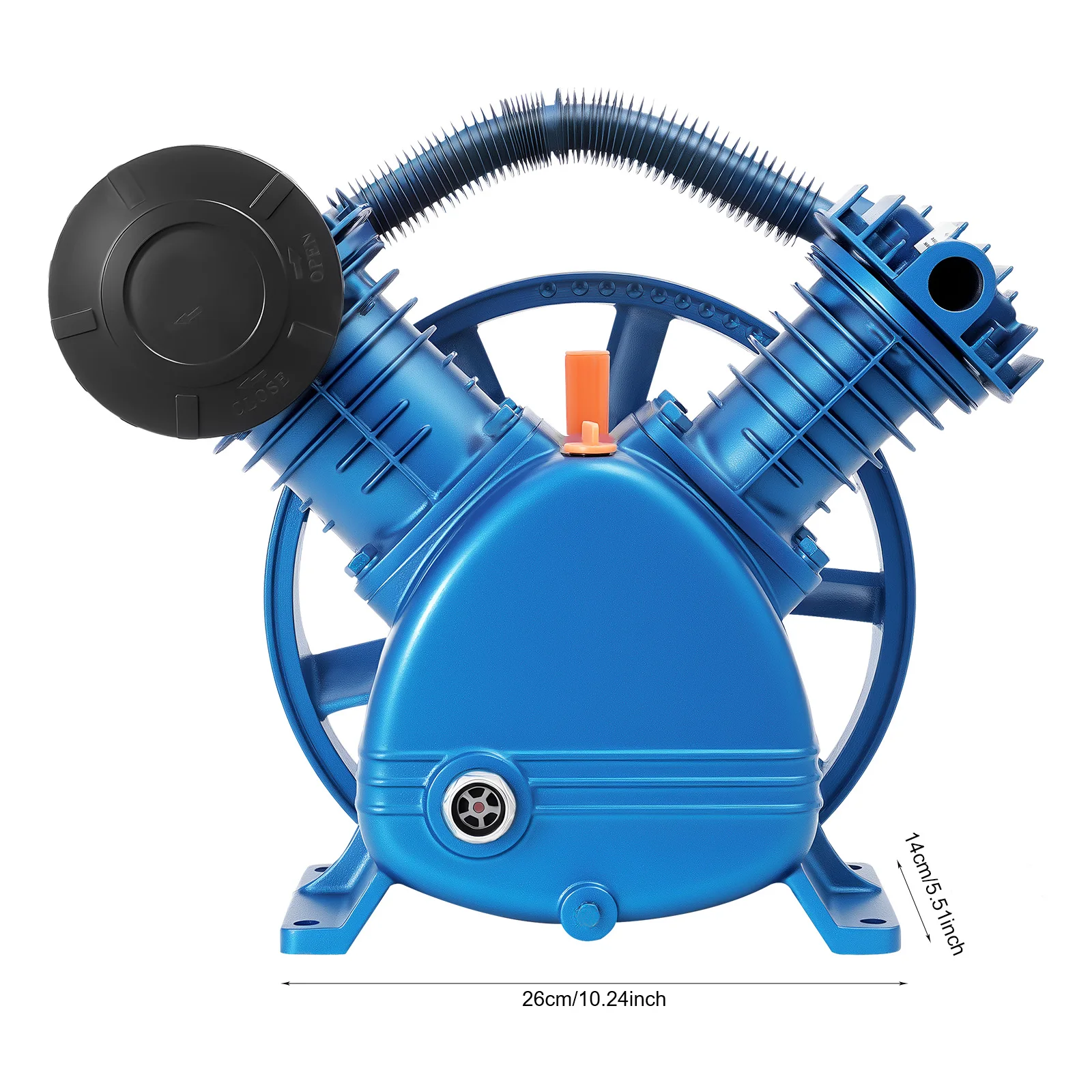 V-0.6/12.5 Luftkompressor-Pumpenkopf 4 kW 2-Zylinder-Luftkompressor-Pumpenkopf, tragbarer Luftkompressor-Pumpenkopf – Detail 10
