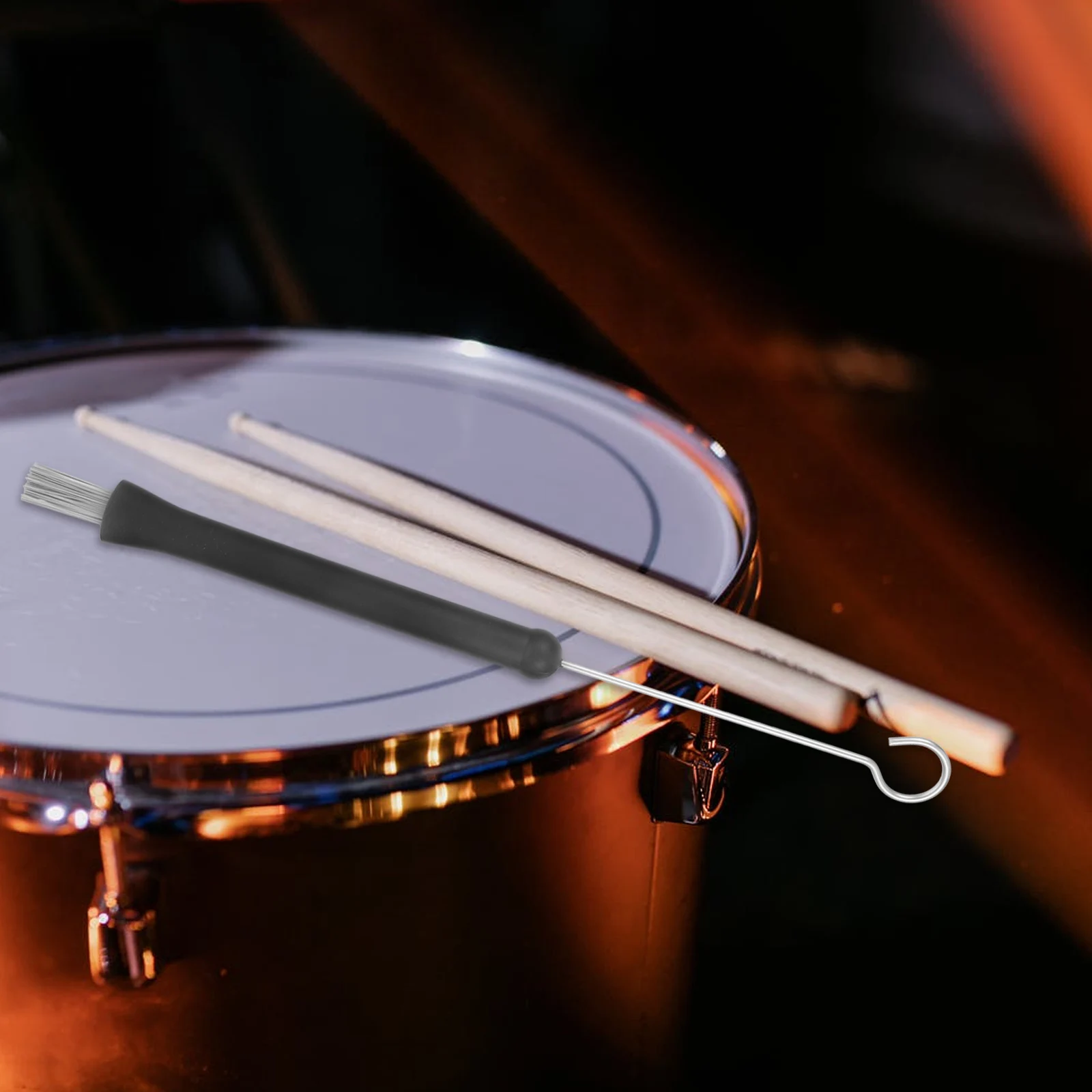 

Drum Stick Brush Set Maple Wood Rubber H Steel Wire Brushes Percussion Sticks Lightweight Drumsticks Musical Instrument