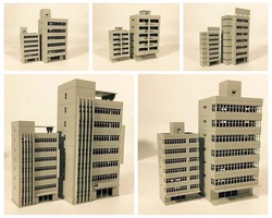 1/150 100 Scale Urban Scene Hard Plastic Solid Color Assembly Model Natural Color Model