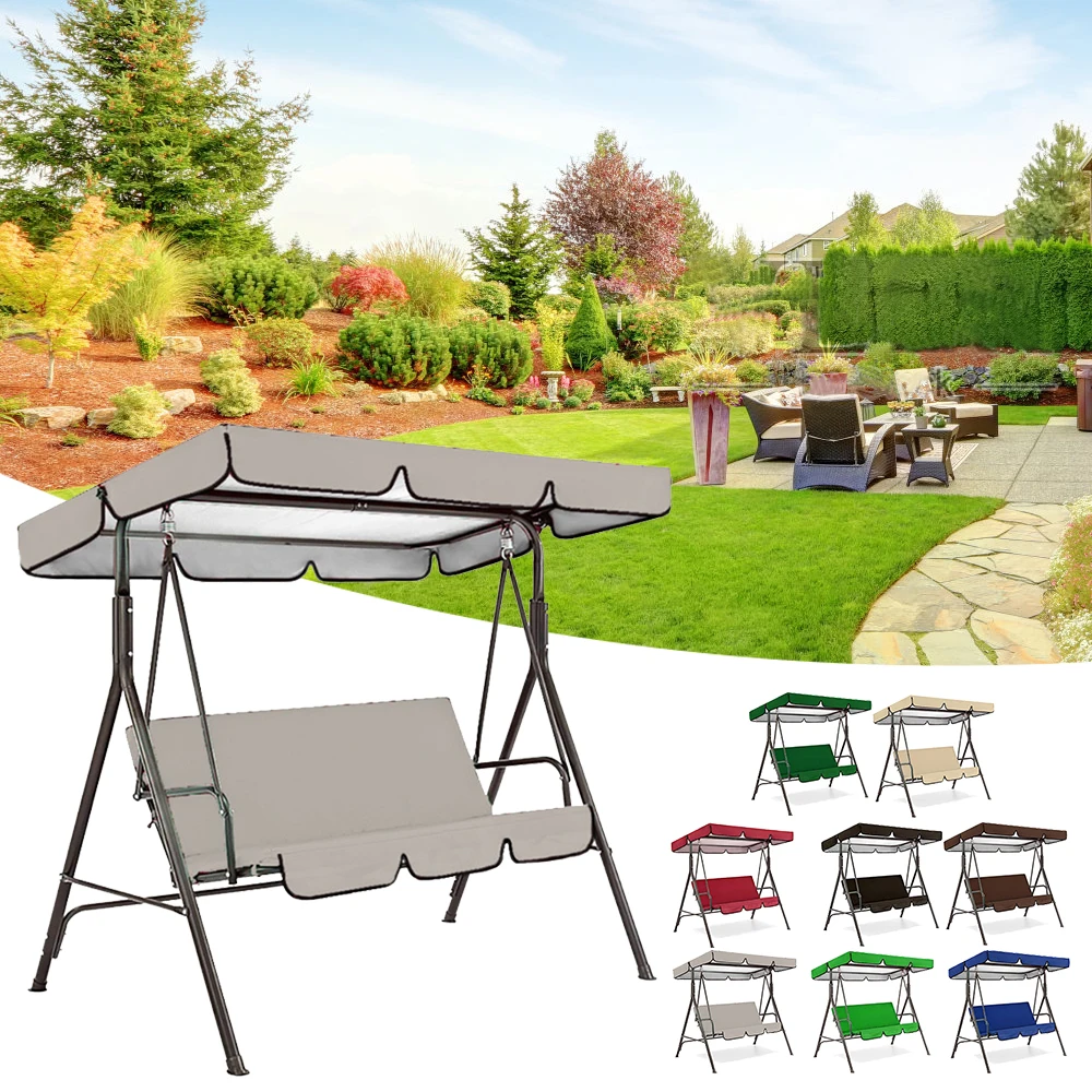 

Swing Canopy Replacement Waterproof Garden Swing Seat Replacement Canopy Swing Top Cover for Outdoor Patio Garden