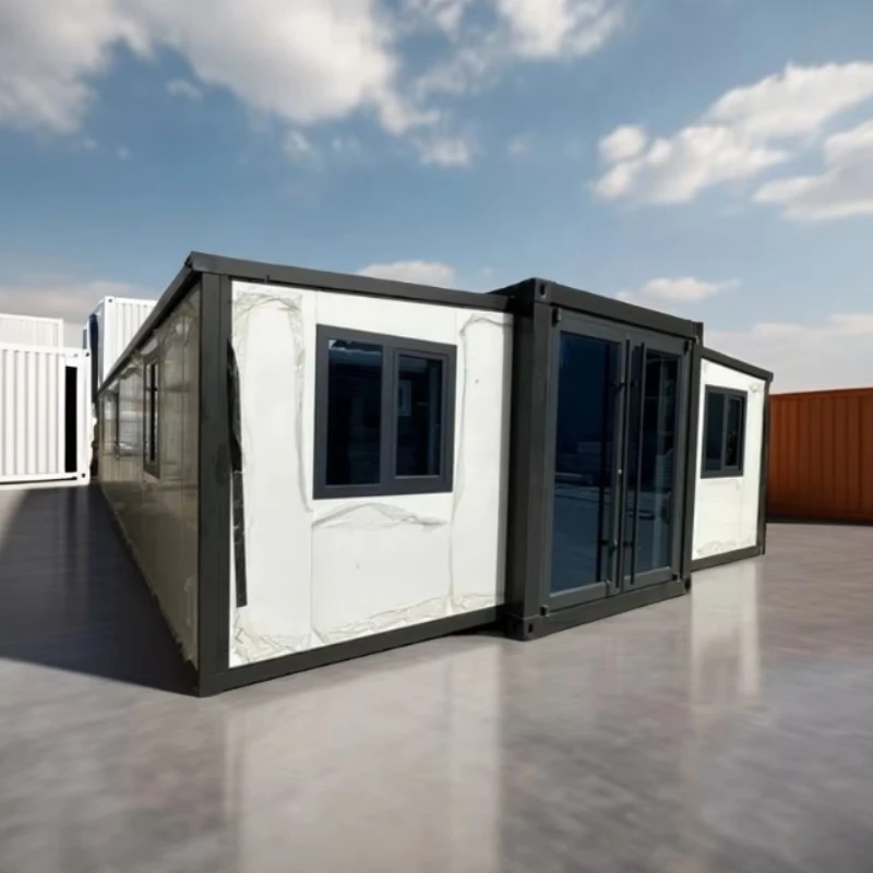 

Prefabricated Container House Expandable Modular Tiny Home Mobile Living Cabin Office Portable Housing Emergency Relief Shelter