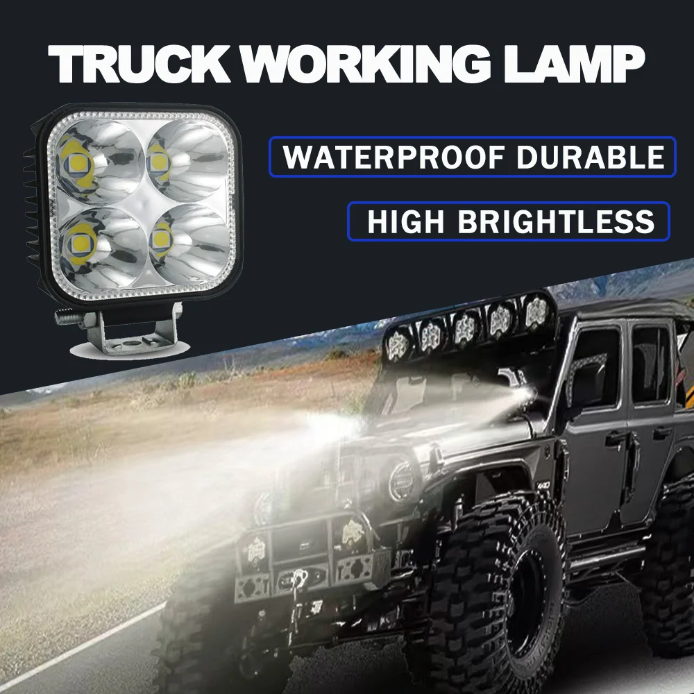 Picture 5: Car LED Work Light Off Road Spotlight 12V 24V Auto Light Fog Lamp for Jeep Truck 4X4 Car SUV ATV Barra LED Headlights