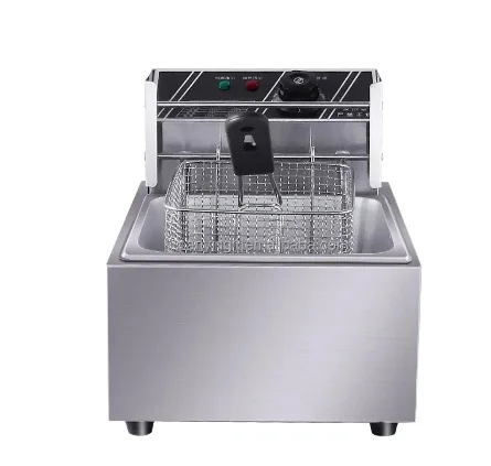 

Sanying Commercial Window Single Cylinder Double ScreenFryer Large Capacity Snack Fryer Machine