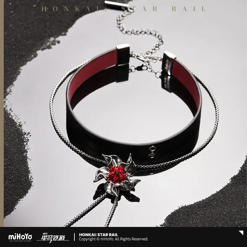 New Official MiHoYo Anime Gaem Honkai: Star Rail Acheron Cosplay Fashion Retro Choker Necklace Costume Accessories