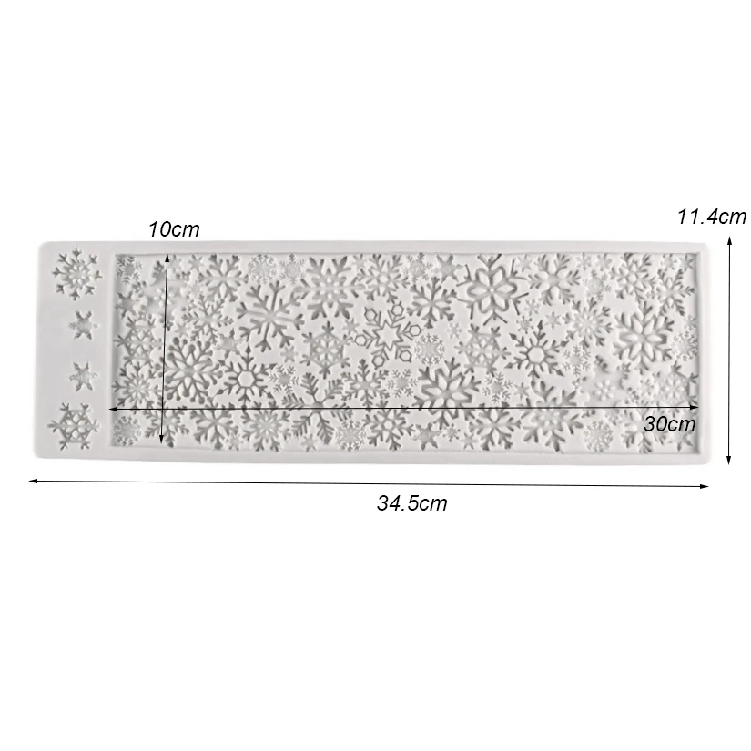クリスマス雪片シリコンモールドフォンダンケーキチョコレートキャンディゼリーシリコーン装飾ツール