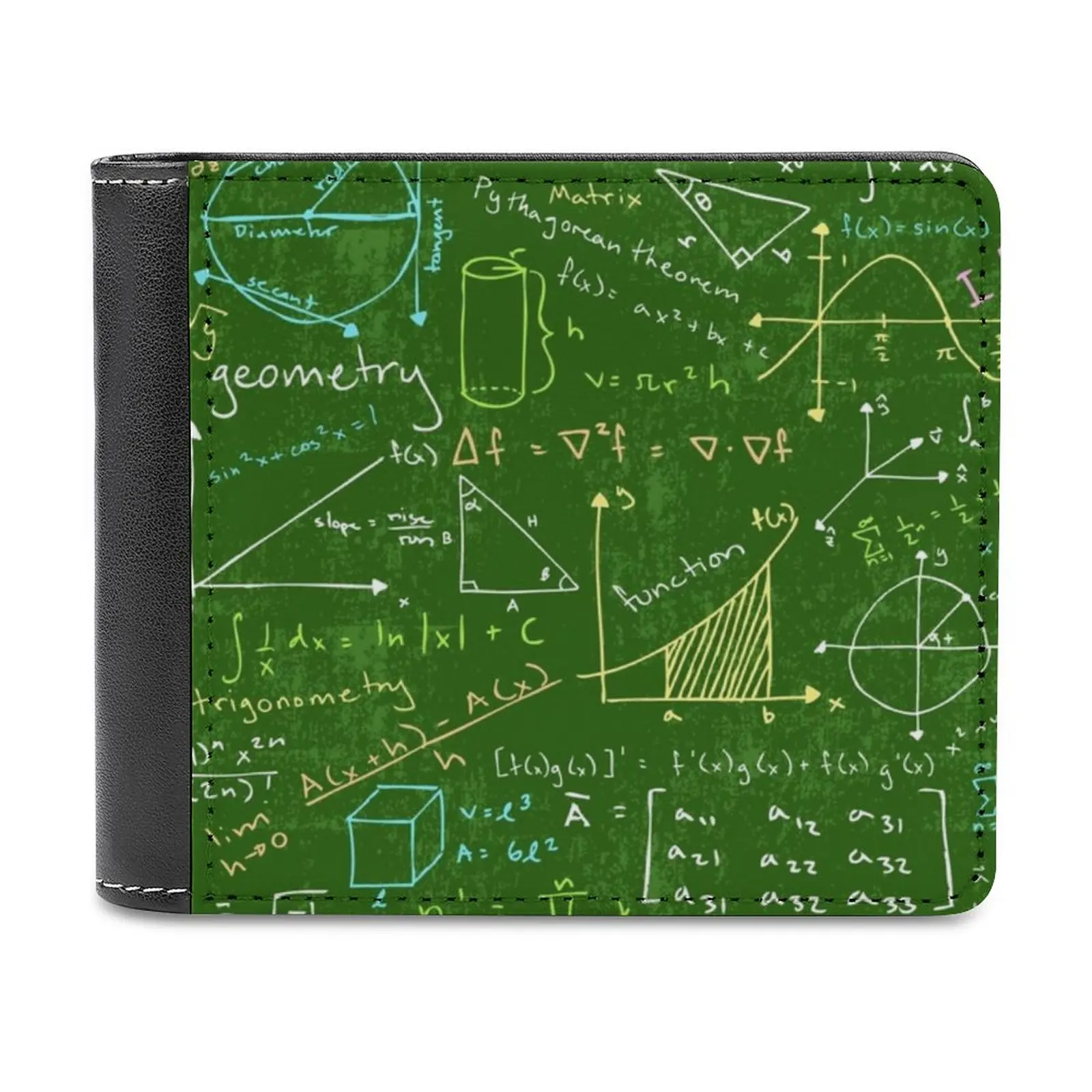 

Math Lessons New Men Wallets Pu Leather Men Purse High Quality Male Wallet Math Mathematics Science Nerd Nerdy Geek Geeky