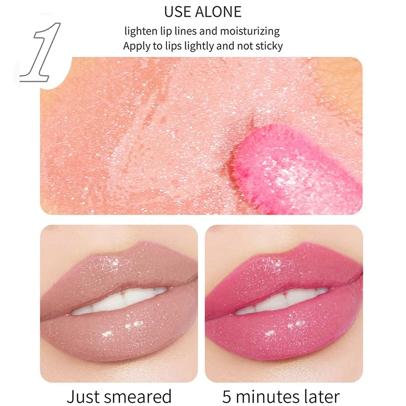 Zestaw 3 błyszczyków do ust - łatwe nakładanie, nieklejące się, trwałe, nawilżające i błyszczące olejki do ust w pudełku prezentowym dla kobiet do codziennego użytku