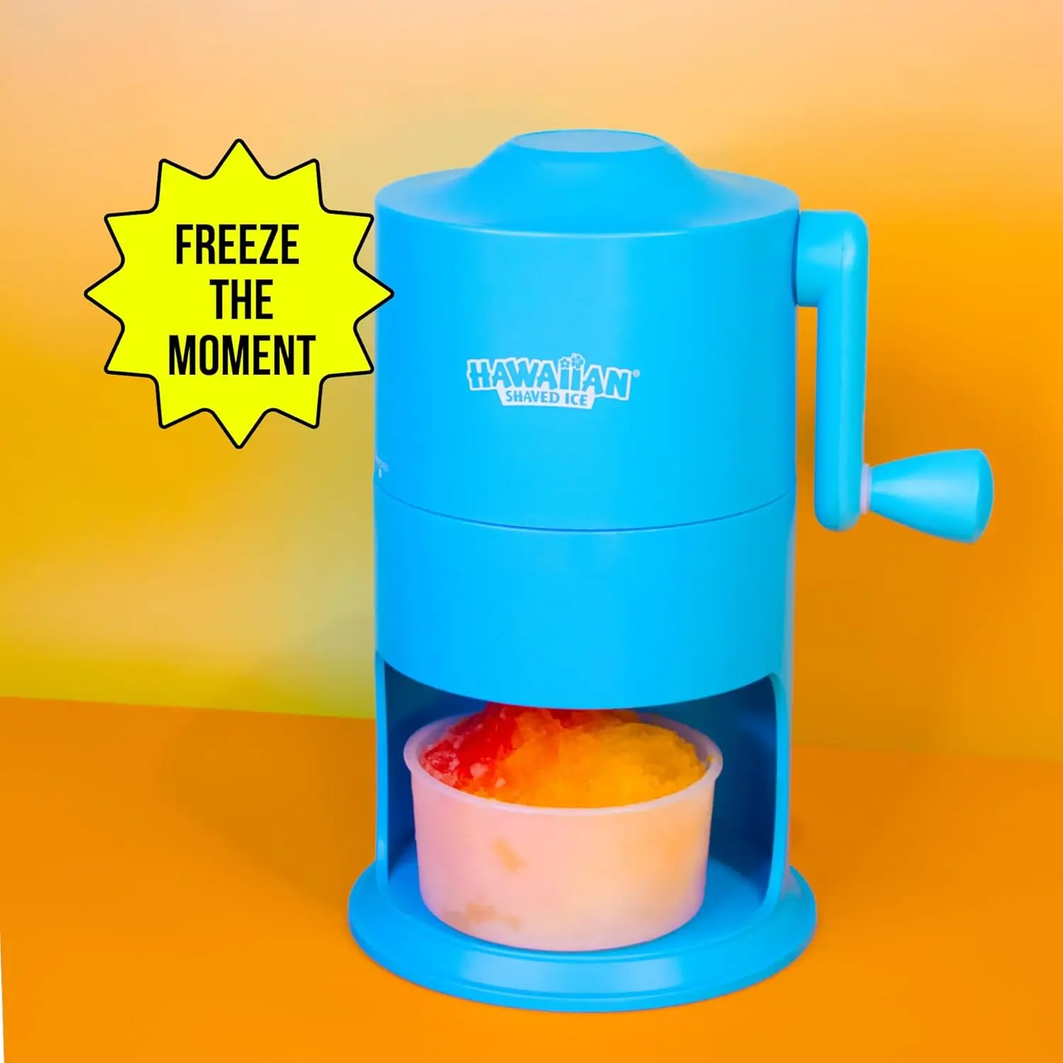 Mini Snow Cone Machine, Portable Coun  top Ice Shaver with No Slip Base, No Electricity Needed, Ice Cup Included, Lightw view 5
