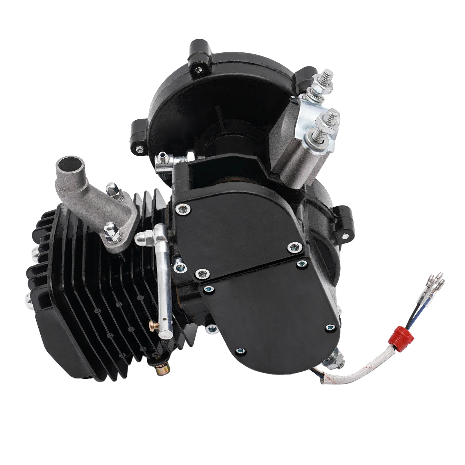 1.85KW Black 2-Stroke Bicycle Engine, Single Cylinder Bike Motor, Motorized Bicycle for 26-28
