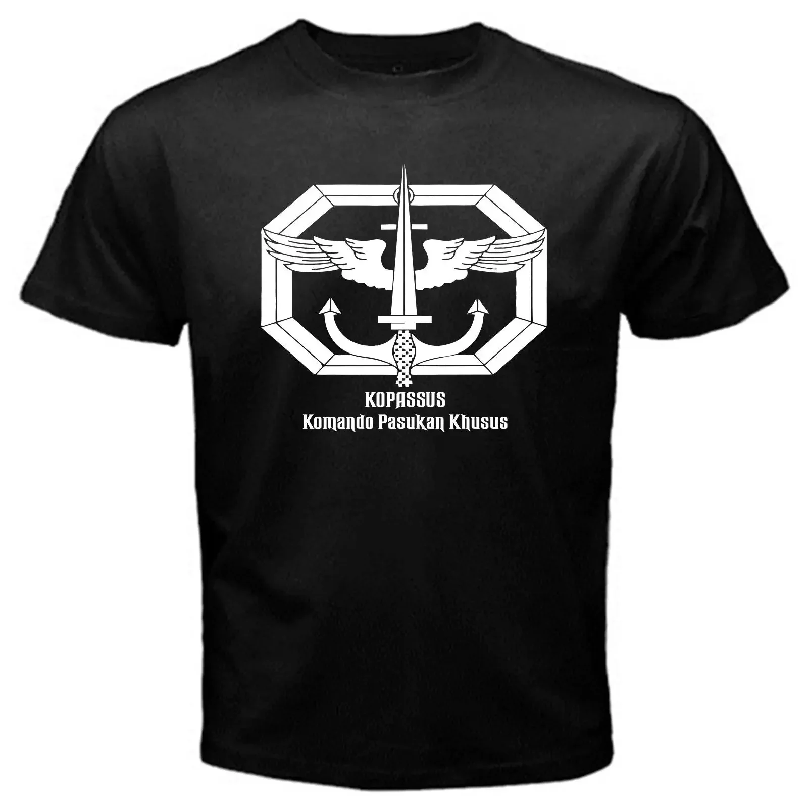 

Indonesia Special Force Kopassus Ground Commando Army T Shirt. New 100% Cotton Short Sleeve O-Neck T-shirt Casual Mens Top