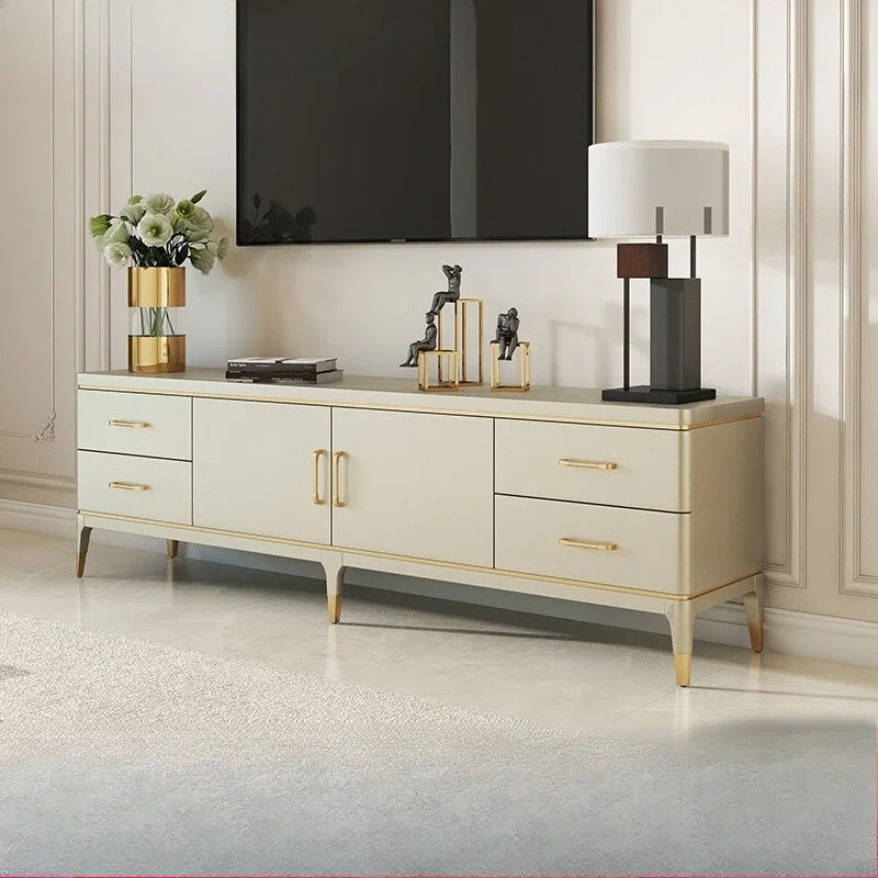 

coffee table combination simple small apartment living room creative American home solid wood floor cabinet