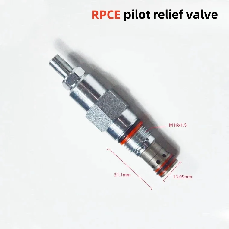 Threaded insertion SUN type pilot operated relief valve RPCC/RPCE