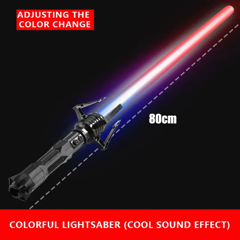 Toy Laser Sword Red and Blue Double Sword Retractable Two In One Lightsaber Jedi Cosplay WeaponMartial Arts Performance Children