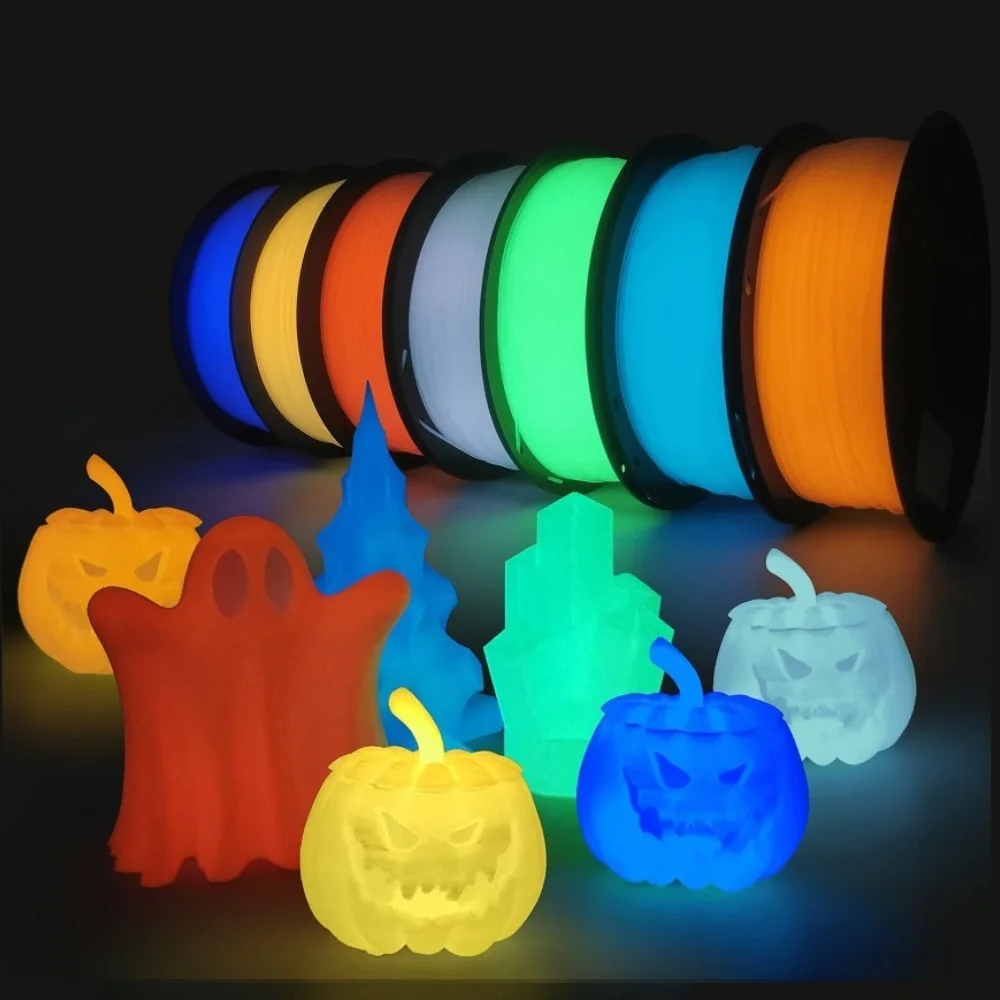 Glow In The Dark Filament PLA 1.75mm 1kg 250g Luminous Filament PLA Blue Green 3D Printer Plastic Material Clear For FDM Printer