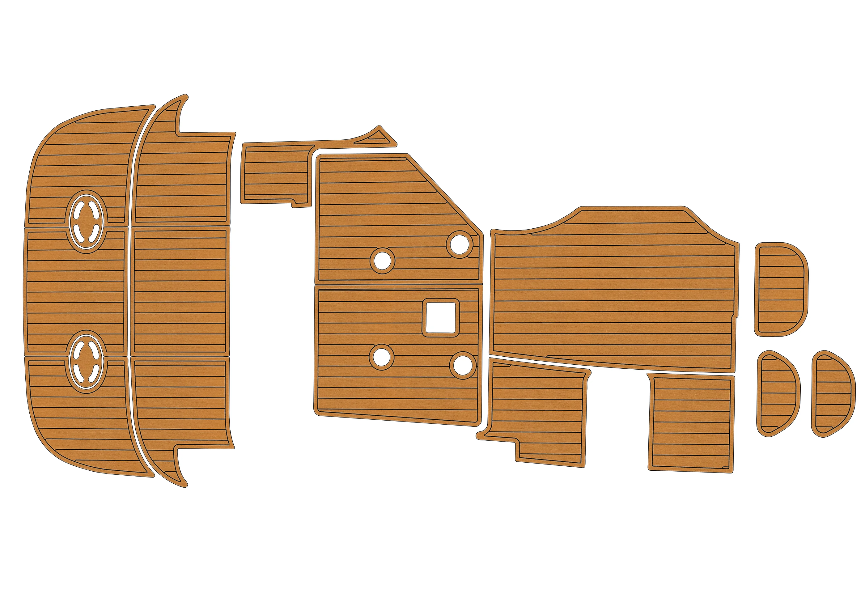 Eva foam Fuax teak seadek marine floor For 2011-2013 Bayliner 315 Cockpit Swim platform 1/4