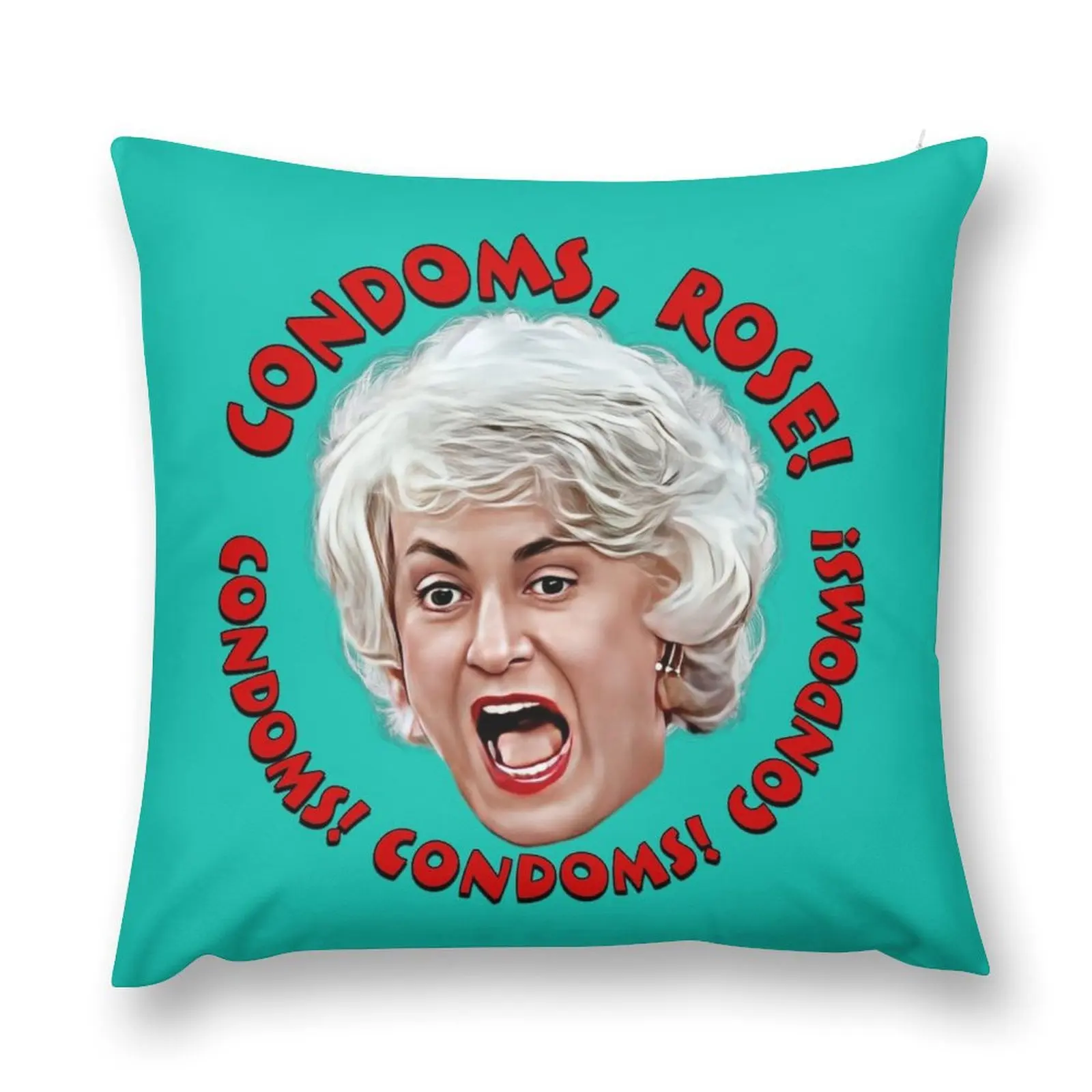 Golden Girls- Condoms, Rose! Throw Pillow pillow cover luxury Christmas Pillow Cases Cases