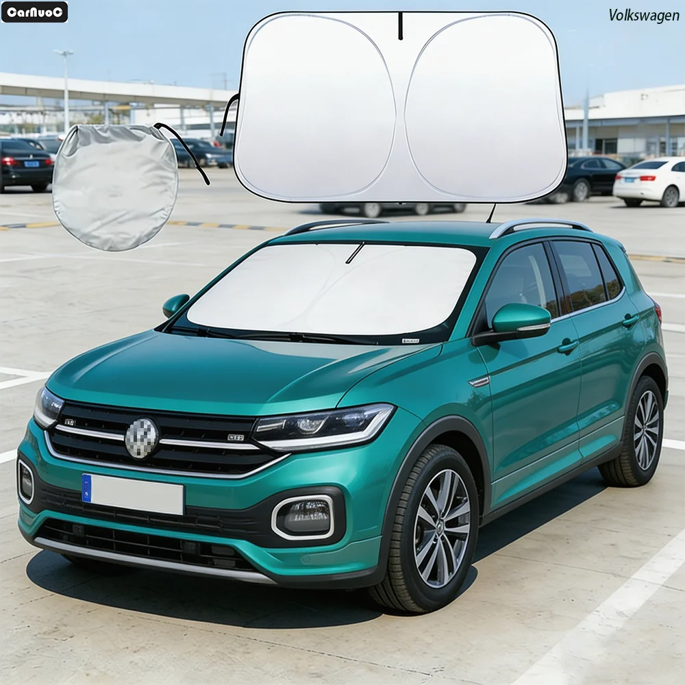 

Car Windshield Sun Shade For Volkswagen T-Cross TCross 2019-2023 Sunshade Sun Visor Protector UV Heat Shield