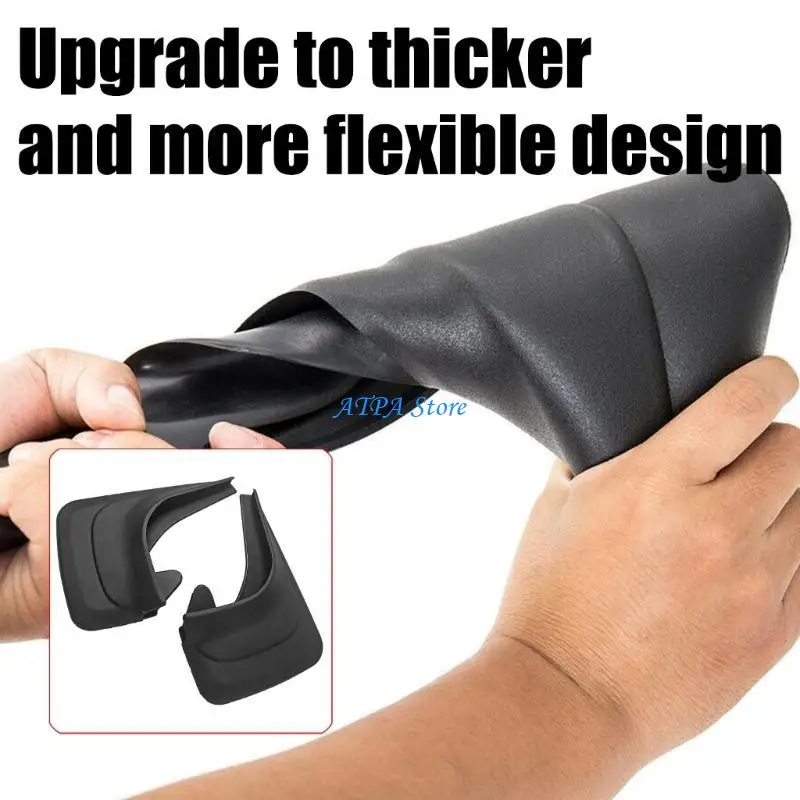 

U13C 2pcs Protector Mud Flaps with Screws Mud Guard Flaps Car Front Rear Wheel Mudguard Splash Guard Car SUV Mudflap