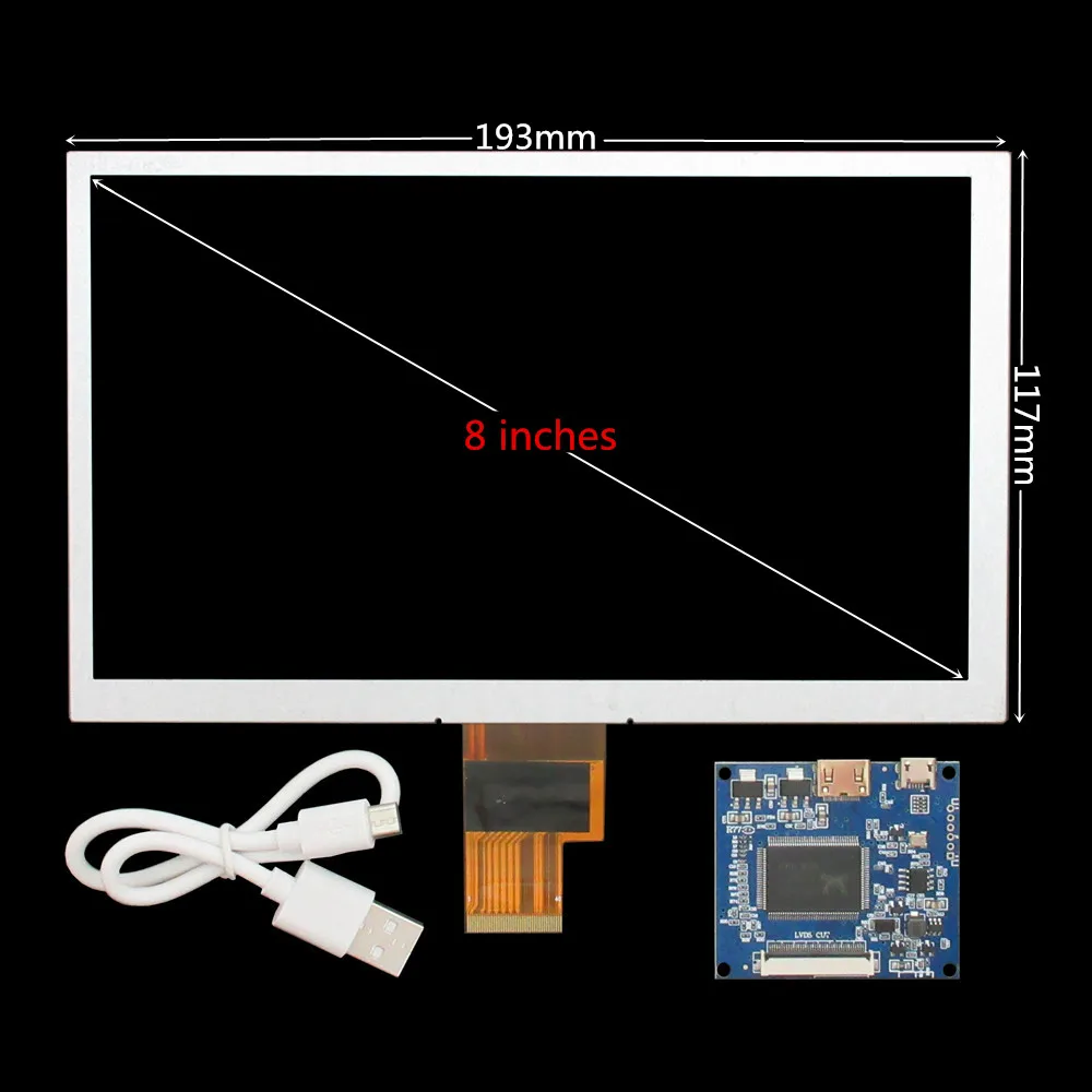 Imagem -02 - Tela Lcd Driver Placa de Controle Mini Compatível com Hdmi Raspberry pi Banana pi pc tv Box Monitor 1024x600