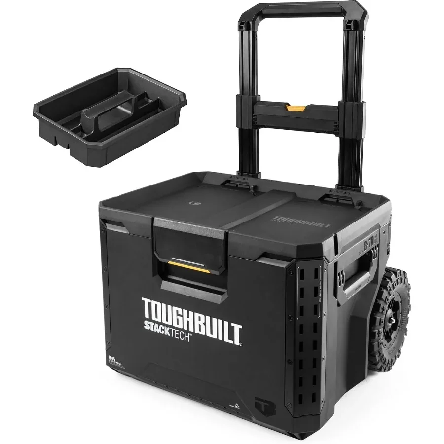 StackTech Rolling Tool Box with 9-Inch Wheels, 250 lb Capacity
