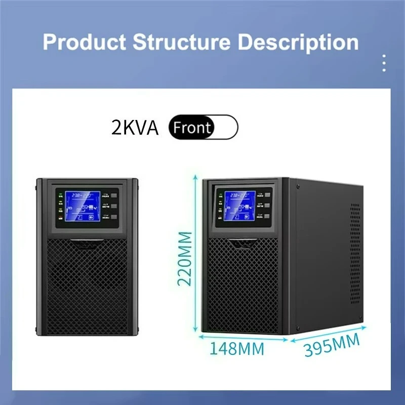 

2000VA 1800W UPS Pure Sine Wave Online Input 220V And Output 220v UPS Power Supply UPS 2kva