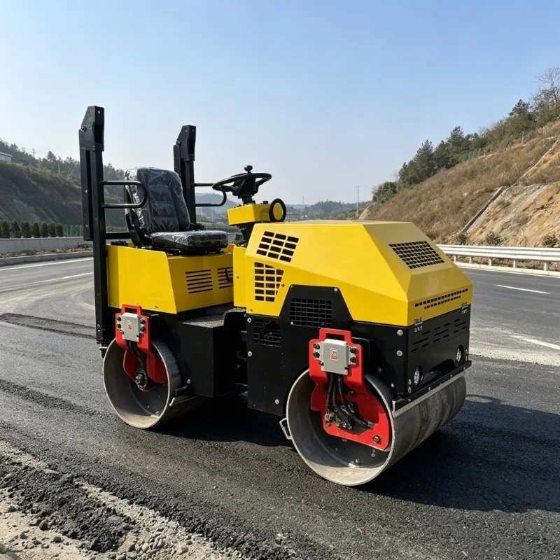Heavy Duty Ride on Double Drum Vibratory Roller for Large Scale Solar Farm Access Road Base Compaction Customized