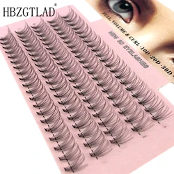 100 Bundles Eyelash Extension Natural Faux Mink Eyelashes Individual 10/20/40D Cluster Lashes Makeup Cilia False Eye Lashes New