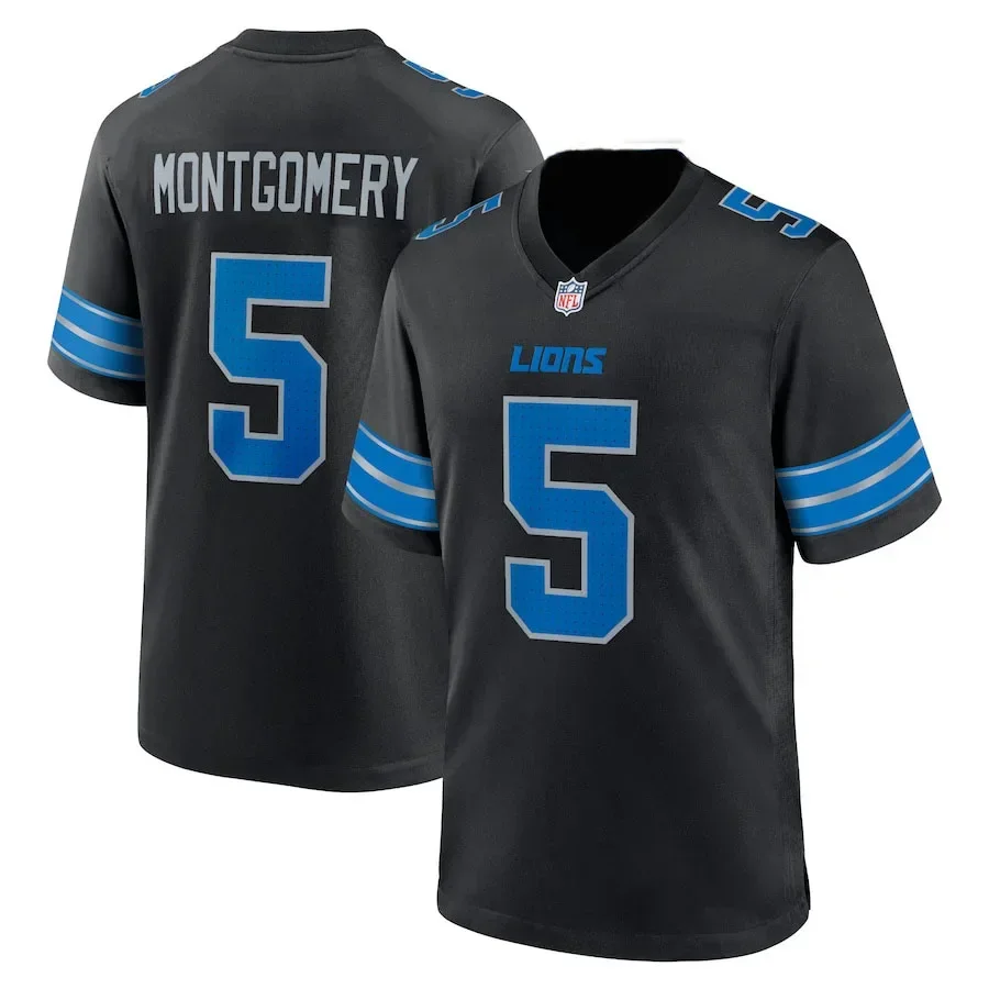 New 2024 American Football DETROITLIONS #5 3D Rugby Jersey Sports short sleeves Family wear Summer Short sleeved