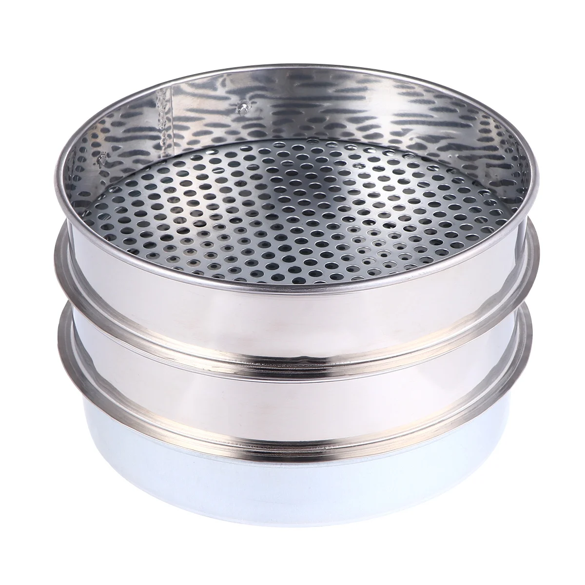 

3pcs Soil Sifter Stainless Steel Garden Sieve Mud Strainer Mesh Filter for Succulent Plant Refining Soil Removing Stones