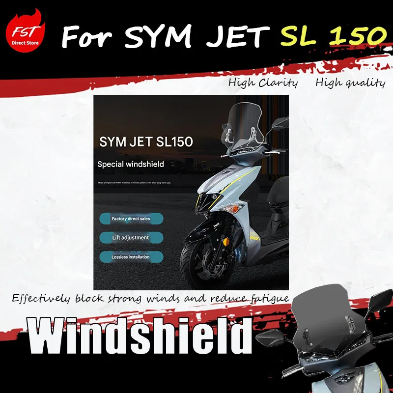 

Для лобового стекла SYM JET SL 150 - конструкция, устойчивая к царапинам, регулируемая по высоте, и аксессуары для защиты от ветра.