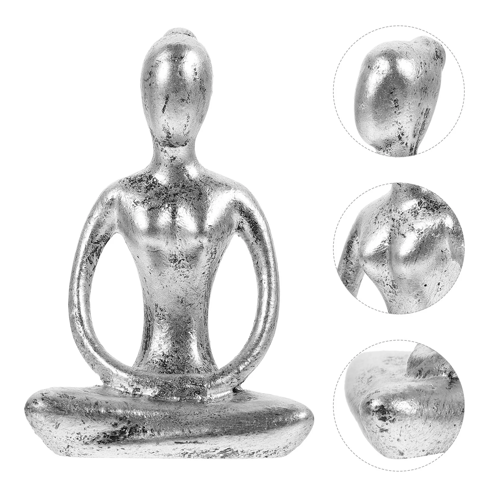 

Handmade Resin Yoga Ornament Abstract Sculpture Lightweight Decorative Art Decor Home Office Display Thinker Statue